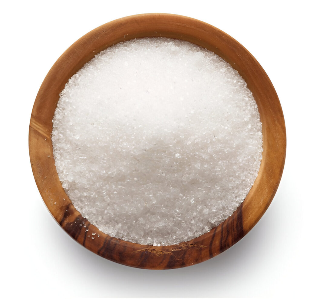 Bowl of refined sugar